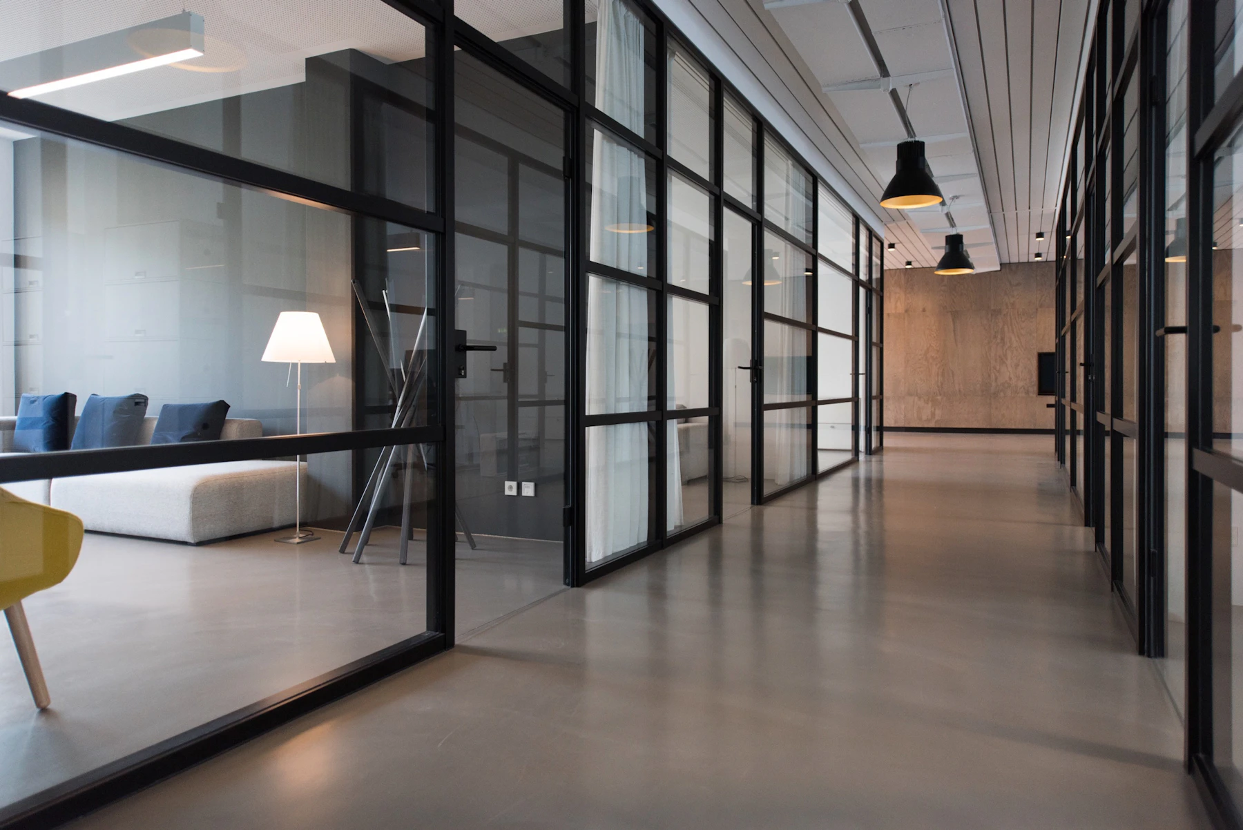 Bright contemporary commercial office interior